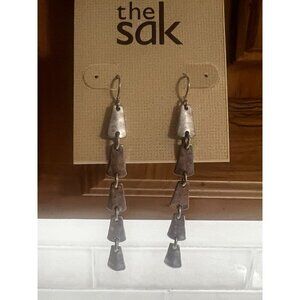 The Sak Silver Chain Link Dangle‎ Earrings NEW